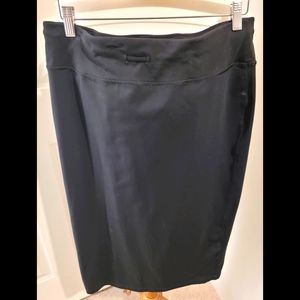 WHBM Stretch Black Midi Skirt Size L